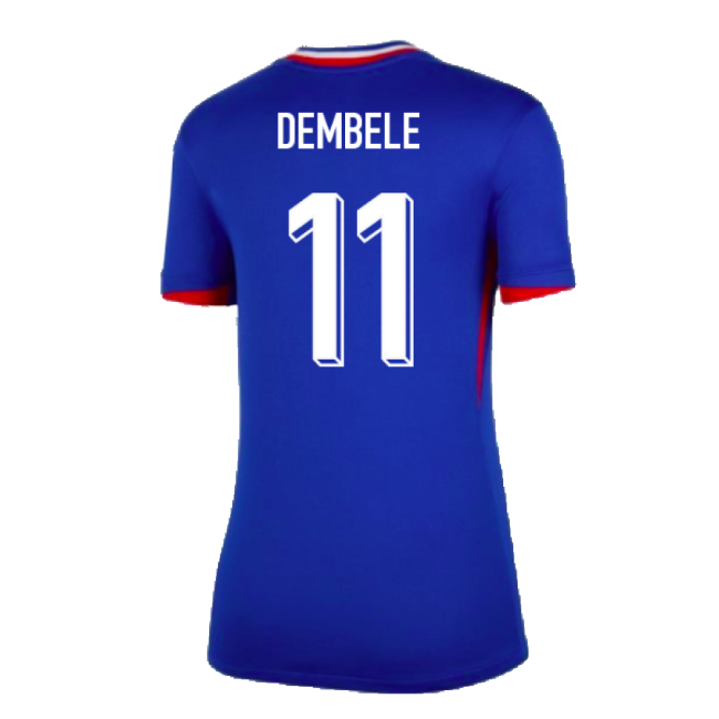 2024-2025 France Home Shirt (Womens) (Dembele 11)-Football Jersey Hub