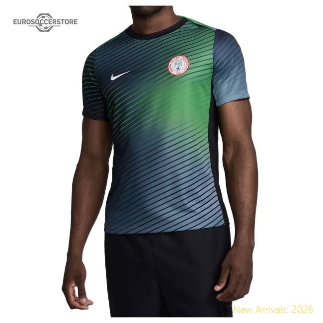 2024-2025 Nigeria Pre-Match Training Shirt (Cool Grey)-Football Jersey Hub
