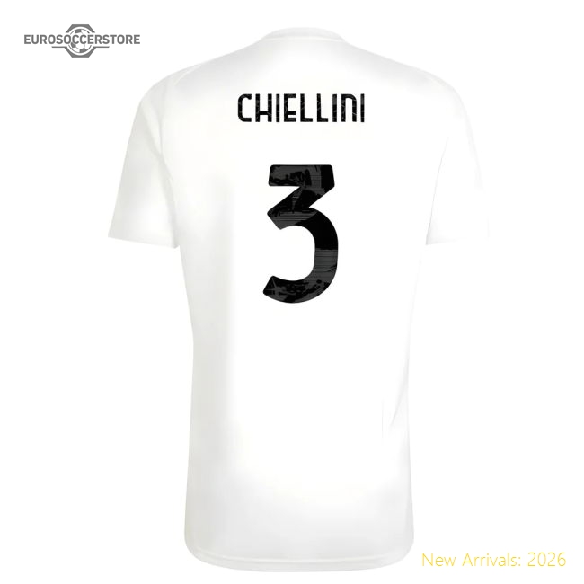 2025-2026 Juventus Training Tee (White) (Chiellini 3)-Football Jersey Hub