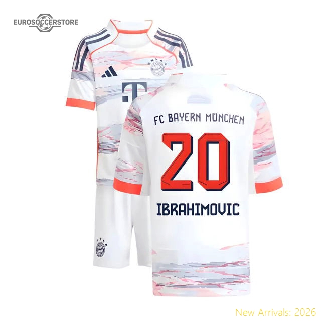 2025-2026 Bayern Munich Away Mini Kit (Ibrahimovic 20)-Football Jersey Hub