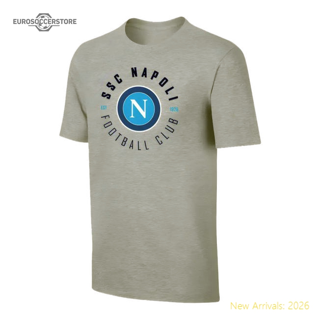 Napoli \'Circle\' t-shirt - Grey-Football Jersey Hub