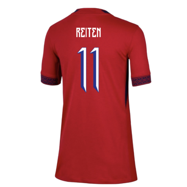2025-2026 Norway Womens Team Home Shirt (Kids) (Reiten 11)-Football Jersey Hub