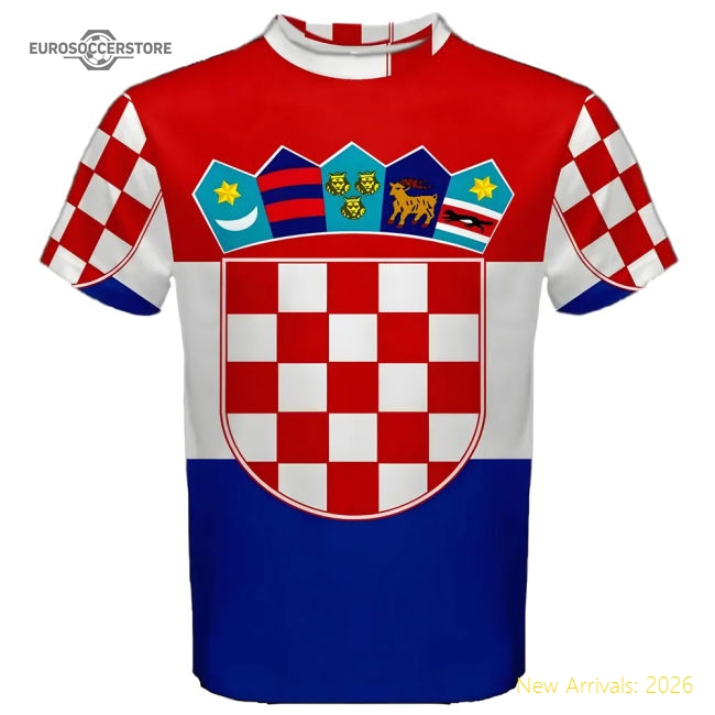 Croatia Flag Sublimated Sports Jersey-Football Jersey Hub