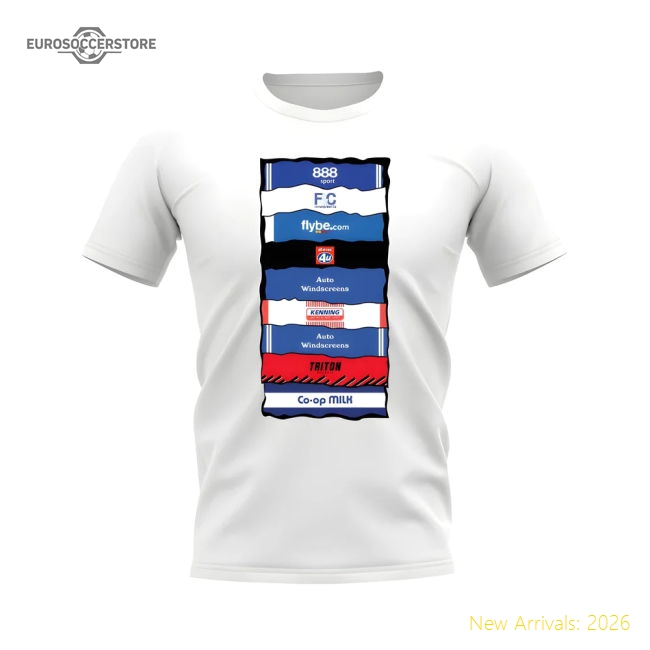 Birmingham Sponsor History T-shirt (White)-Football Jersey Hub