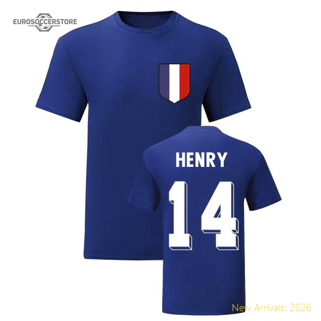 Thierry Henry France National Hero Tee\'s (Blue)-Football Jersey Hub