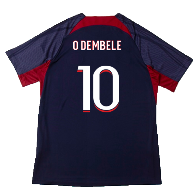 2023-2024 PSG Dri-Fit Strike Training Shirt (Navy) (O Dembele 10)-Football Jersey Hub