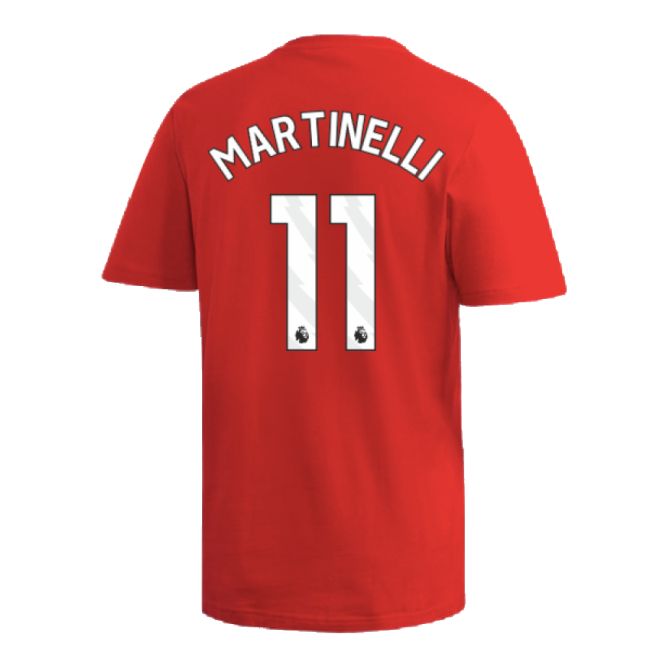 2024-2025 Arsenal DNA Graphic Tee (Red) (Martinelli 11)-Football Jersey Hub