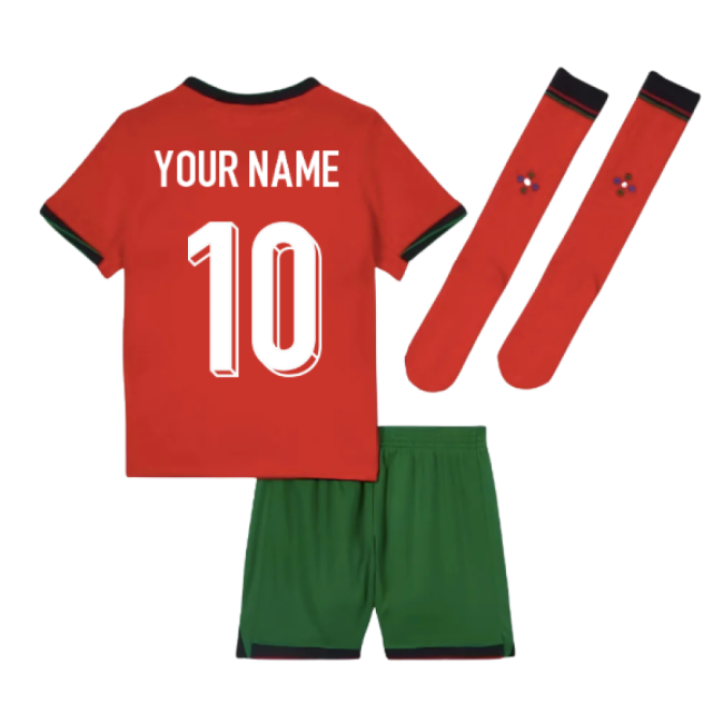 2024-2025 Portugal Home Mini Kit (Your Name)-Football Jersey Hub