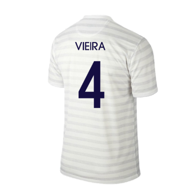 France 2014-15 Away Shirt ((Excellent) M) (Vieira 4)-Football Jersey Hub