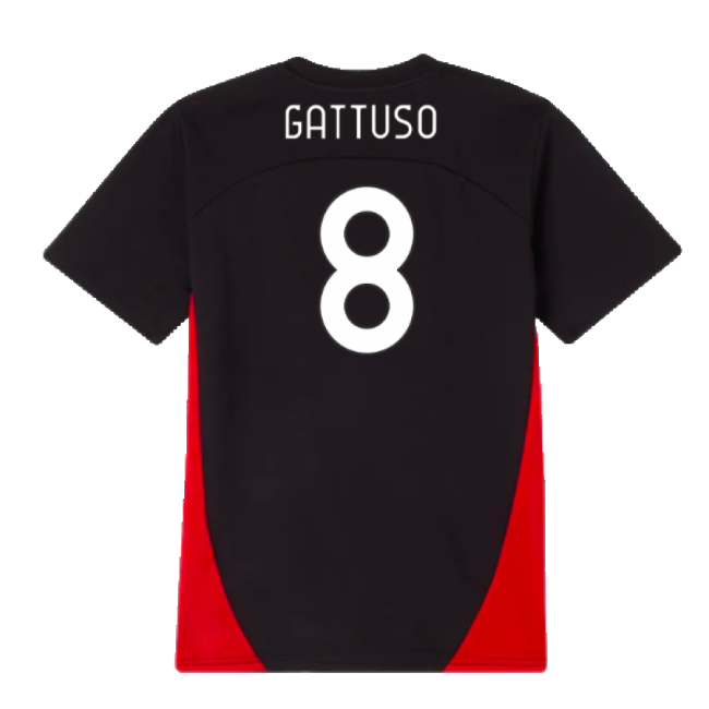 2024-2025 AC Milan Training Shirt (Black) - Kids (Gattuso 8)-Football Jersey Hub