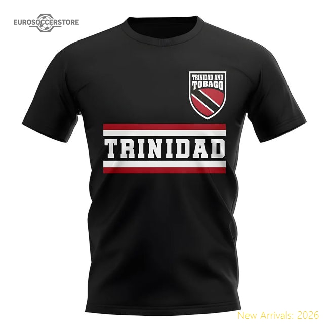 Trinidad and Tobago Core Football Country T-Shirt (Black)-Football Jersey Hub