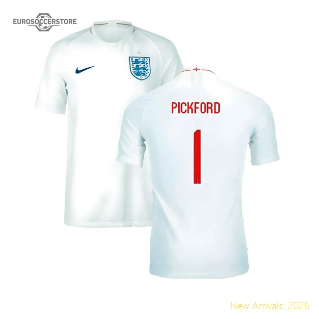 2018-2019 England Authentic Home Shirt (Pickford 1)-Football Jersey Hub