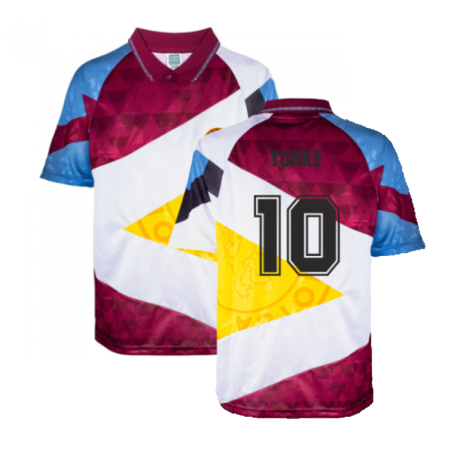 Aston Villa 1990 Mash Up Retro Football Shirt (Yorke 10)-Football Jersey Hub