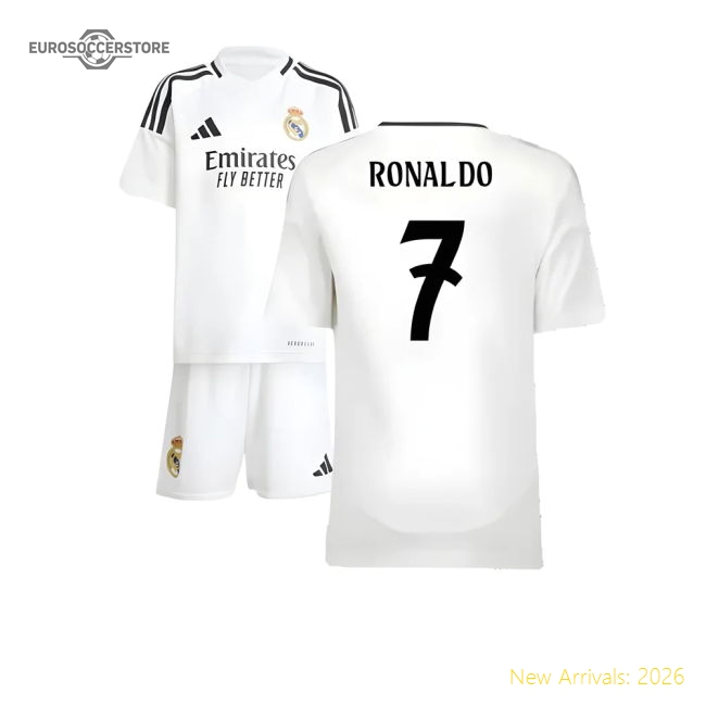 2024-2025 Real Madrid Home Mini Kit (Ronaldo 7)-Football Jersey Hub