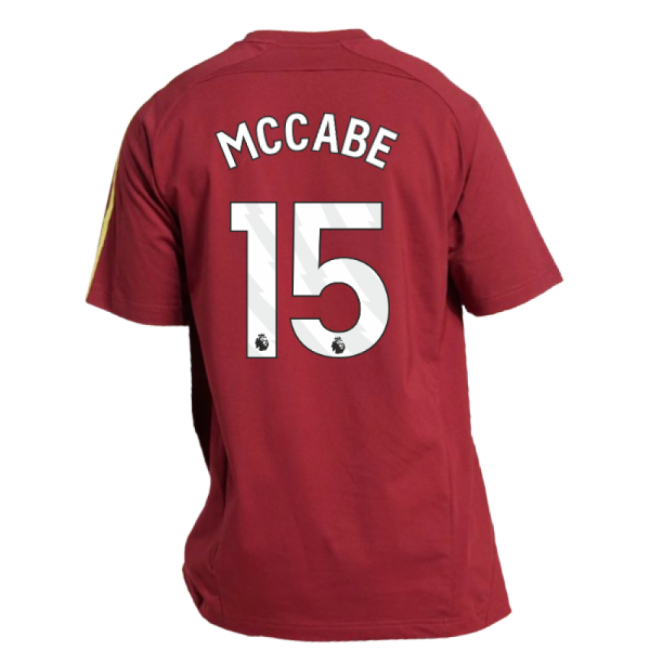 2025-2026 Arsenal UBP Tee (Noble Maroon) (McCabe 15)-Football Jersey Hub