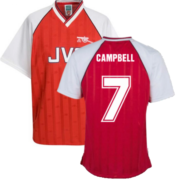 Arsenal 1988 Home Retro Football Shirt (Campbell 7)-Football Jersey Hub