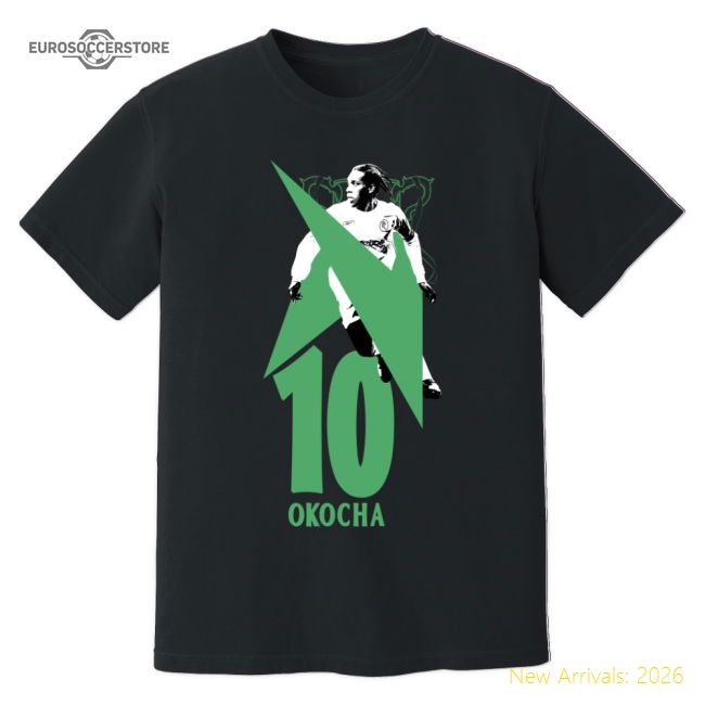 Jay-Jay Okocha Bolton Premier League Legend T-Shirt (Black)-Football Jersey Hub