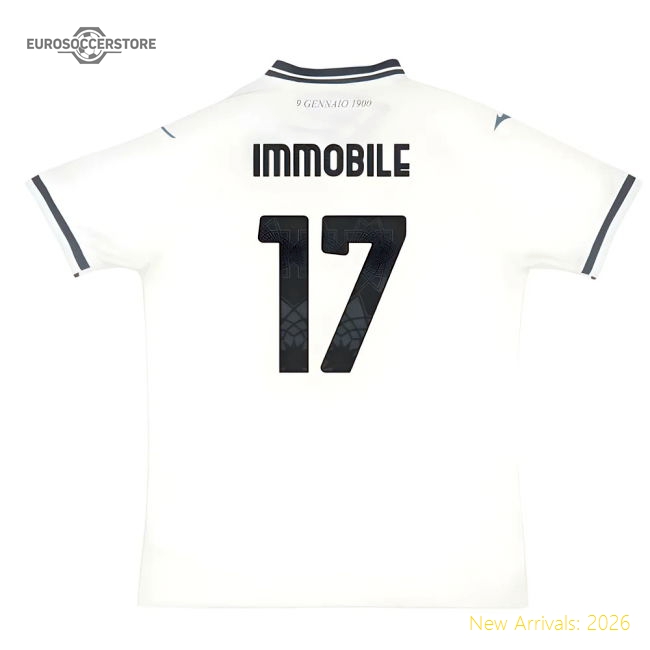 2025-2026 Lazio Away Shirt (Immobile 17)-Football Jersey Hub