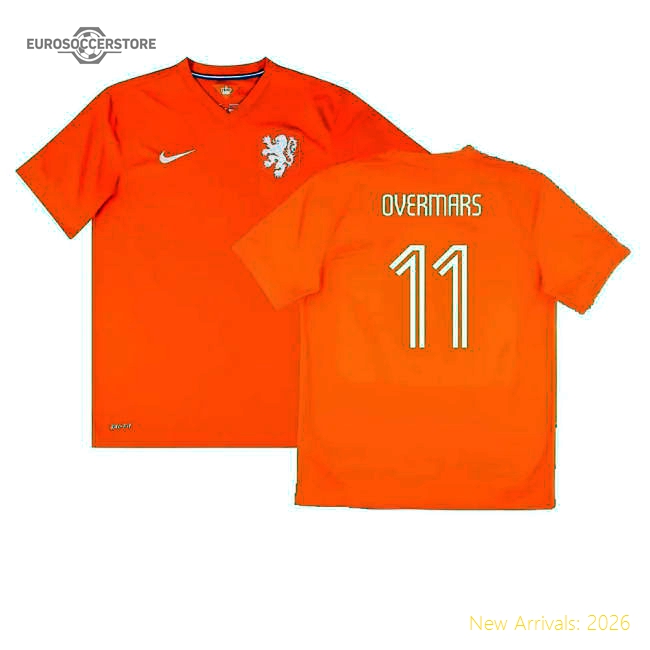 Holland 2014-15 Home Shirt (Good) (Overmars 11)-Football Jersey Hub