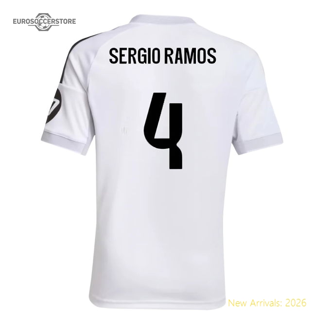 2025-2026 Real Madrid Home Shirt (Kids) (Sergio Ramos 4)-Football Jersey Hub