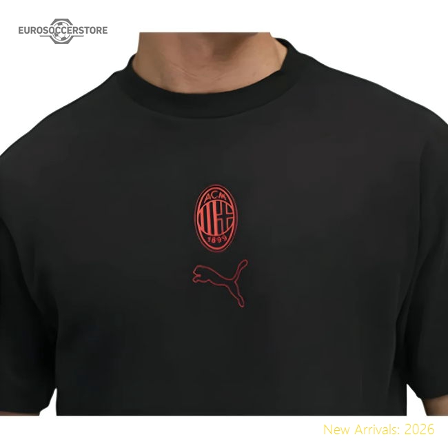 2025-2026 AC Milan FtblStatement Cellerator Tee (Black)-Football Jersey Hub