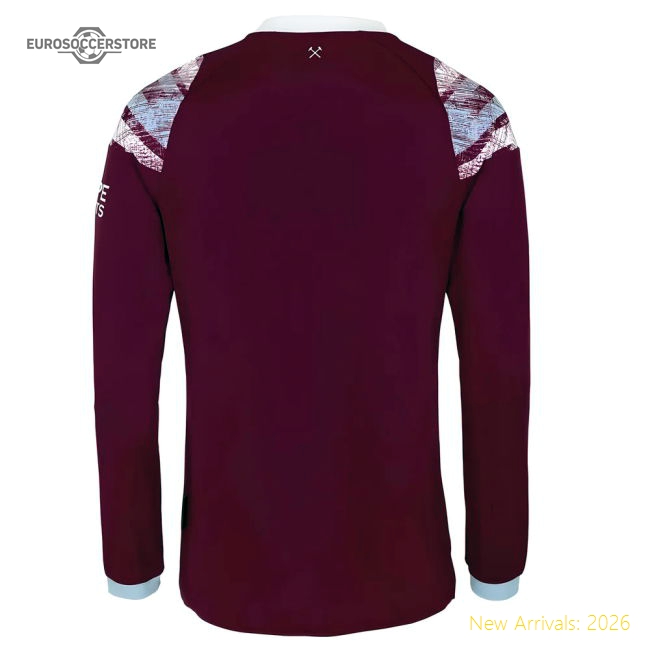 2022-2023 West Ham Long Sleeve Home Shirt-Football Jersey Hub