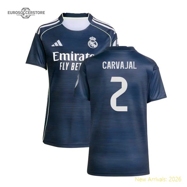 2025-2026 Real Madrid Authentic Away Shirt (Womens) (Carvajal 2)-Football Jersey Hub