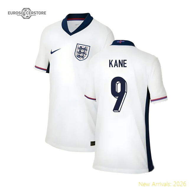 2024-2025 England Home Shirt (Kids) (Kane 9)-Football Jersey Hub