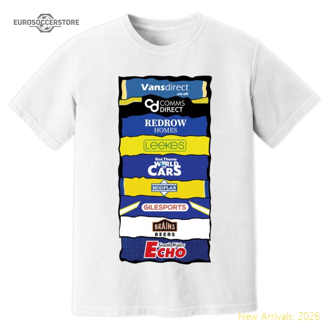 Cardiff Sponsor History T-Shirt (White)-Football Jersey Hub
