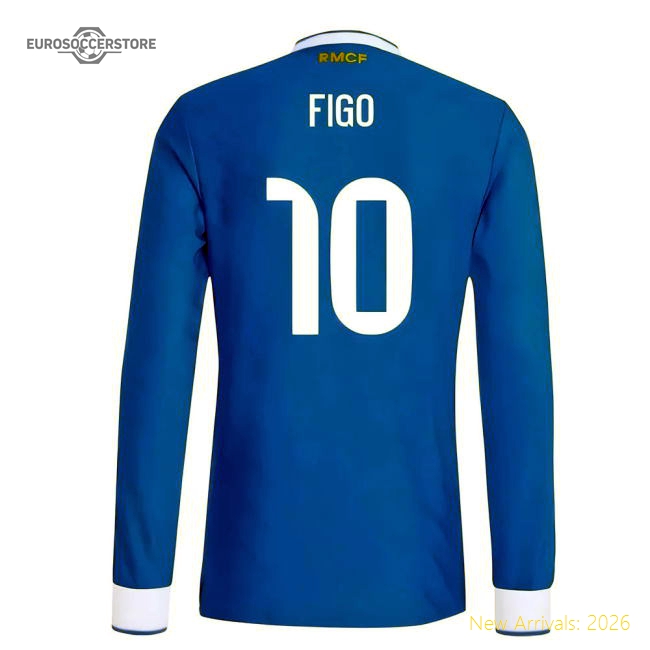 2025-2026 Real Madrid Authentic Long Sleeve Third Shirt (Figo 10)-Football Jersey Hub