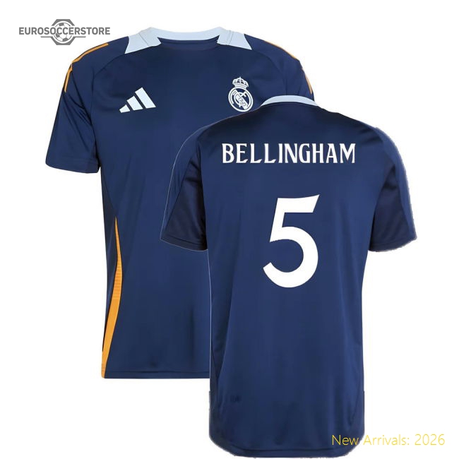 2024-2025 Real Madrid Training Jersey (Navy) (Bellingham 5)-Football Jersey Hub