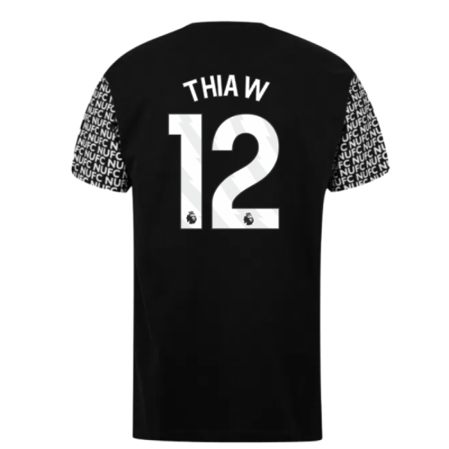 Newcastle Graphic T-Shirt (Black) (Thiaw 12)-Football Jersey Hub