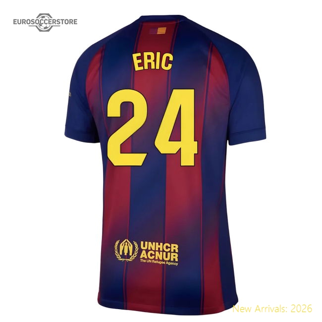 2025-2026 Barcelona Home Shirt (Eric 24)-Football Jersey Hub