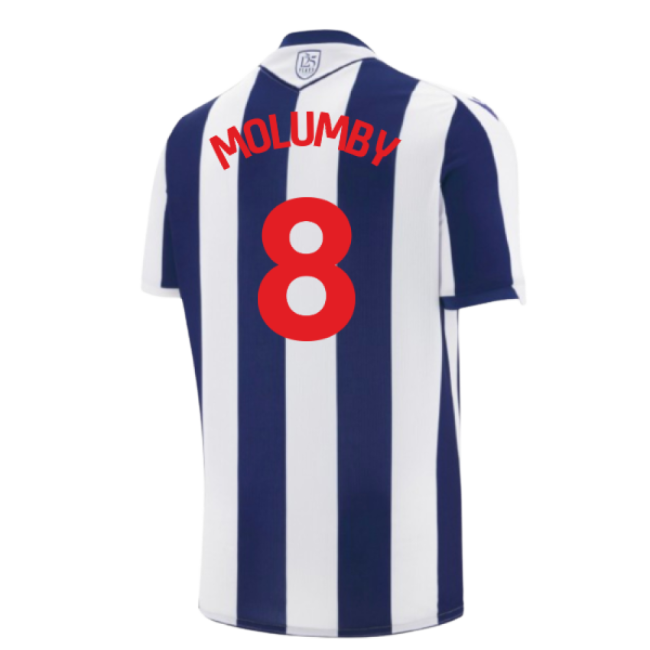 2025-2026 West Bromwich Albion WBA Home Shirt (Molumby 8)-Football Jersey Hub