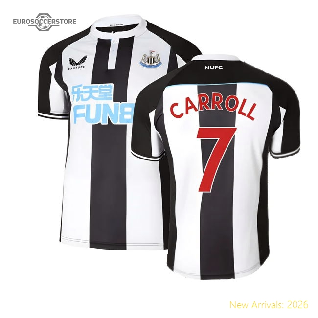 2021-2022 Newcastle United Home Shirt (CARROLL 7)-Football Jersey Hub