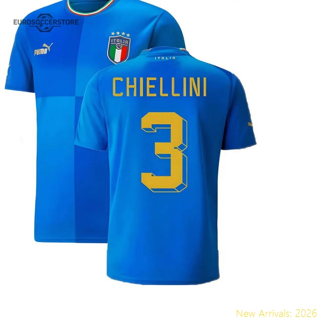 2022-2023 Italy Home Shirt (CHIELLINI 3)-Football Jersey Hub