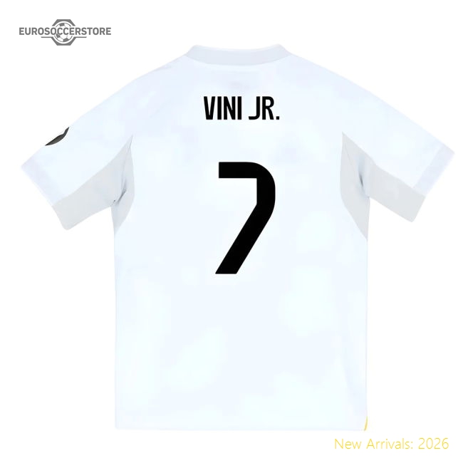 2025-2026 Real Madrid Home Youth Kit (Vini Jr. 7)-Football Jersey Hub