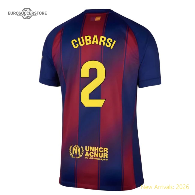 2025-2026 Barcelona Home Shirt (Cubarsi 2)-Football Jersey Hub