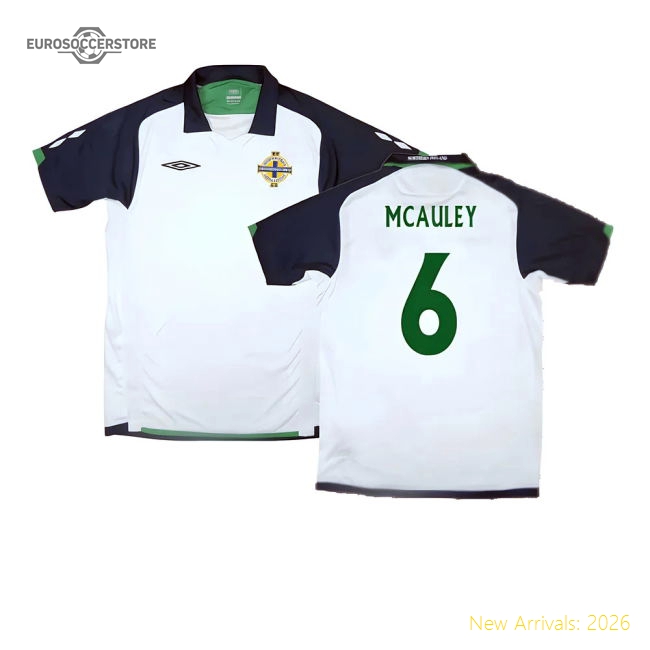 Northern Ireland 2009-10 Away Shirt ((Very Good) XL) (McAuley 6)-Football Jersey Hub