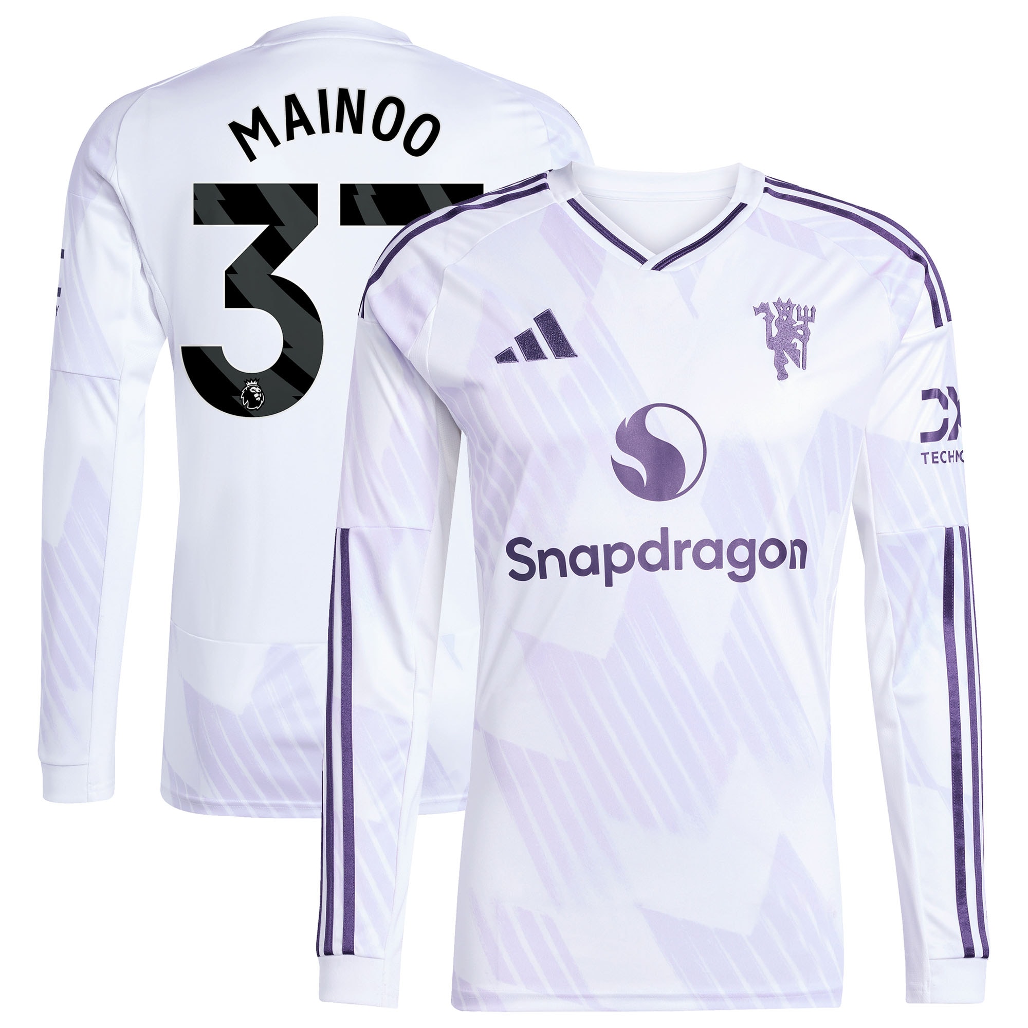 Kobbie Mainoo Manchester United Away Soccer Jersey - White | Football Jersey Hub