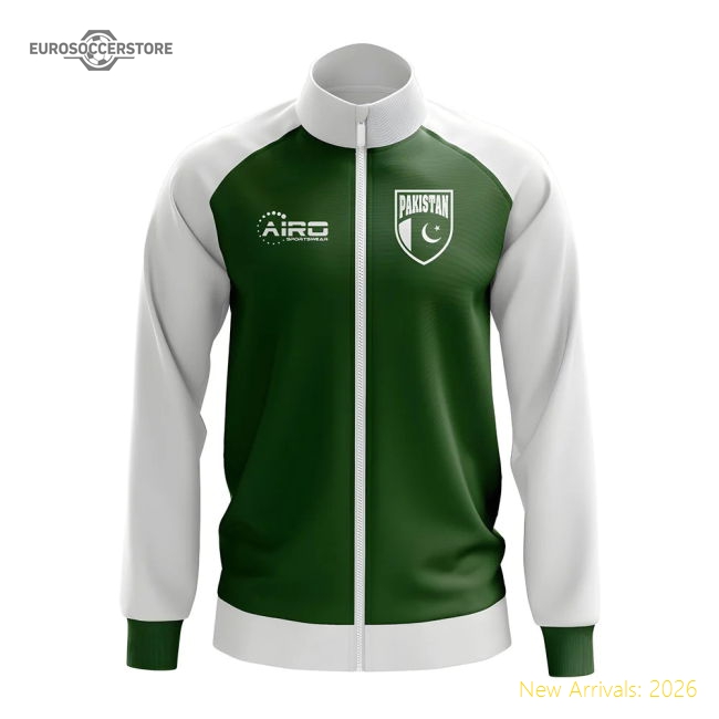 Pakistan Concept Football Track Jacket (Green) - Kids-Football Jersey Hub