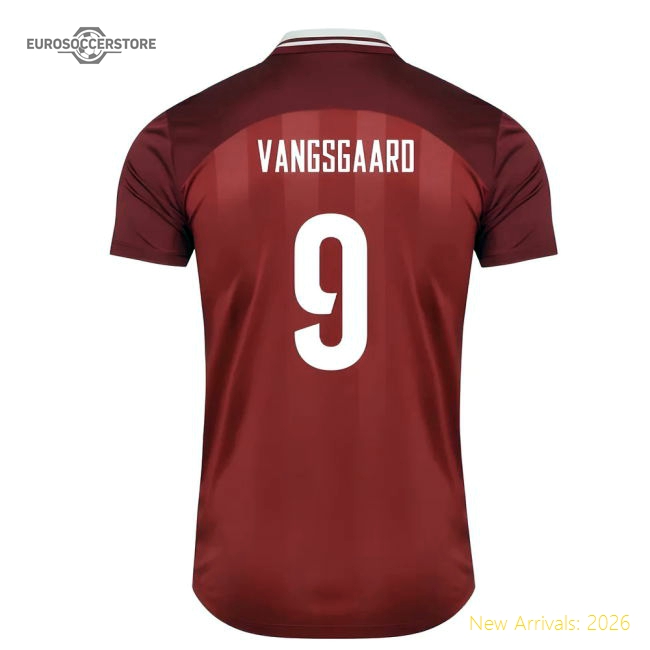 2025-2026 Denmark Womens Team Home Shirt (Unisex) (Vangsgaard 9)-Football Jersey Hub
