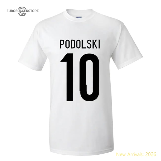 Lukas Podolski Germany Hero T-shirt (white)-Football Jersey Hub