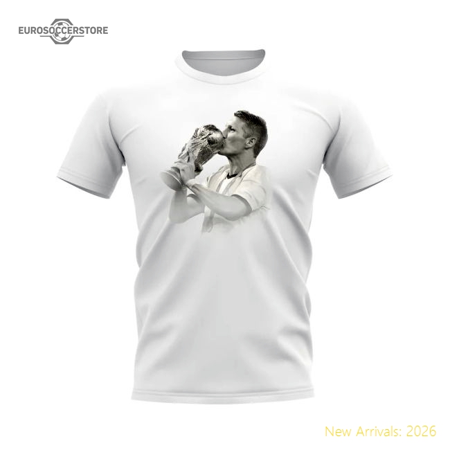 Bastian Schweinsteiger Germany Legend T-Shirt (White)-Football Jersey Hub