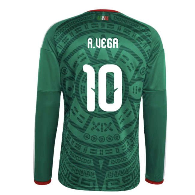 2026-2027 Mexico Long Sleeve Home Shirt (A.Vega 10)-Football Jersey Hub