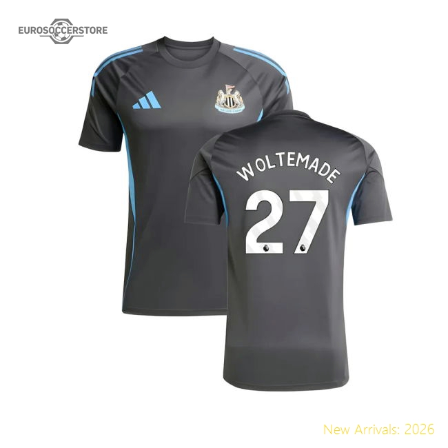 2025-2026 Newcastle Training Shirt (Grey) (Woltemade 27)-Football Jersey Hub