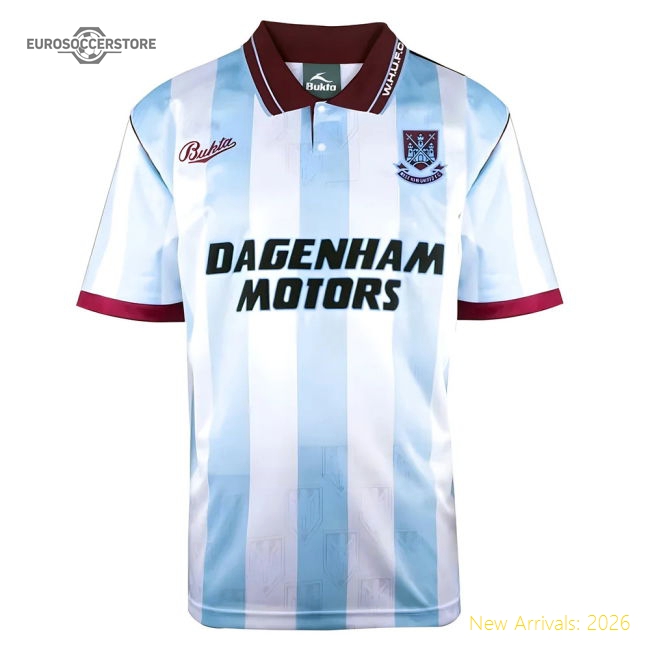 1992 West Ham Score Draw Away Shirt-Football Jersey Hub
