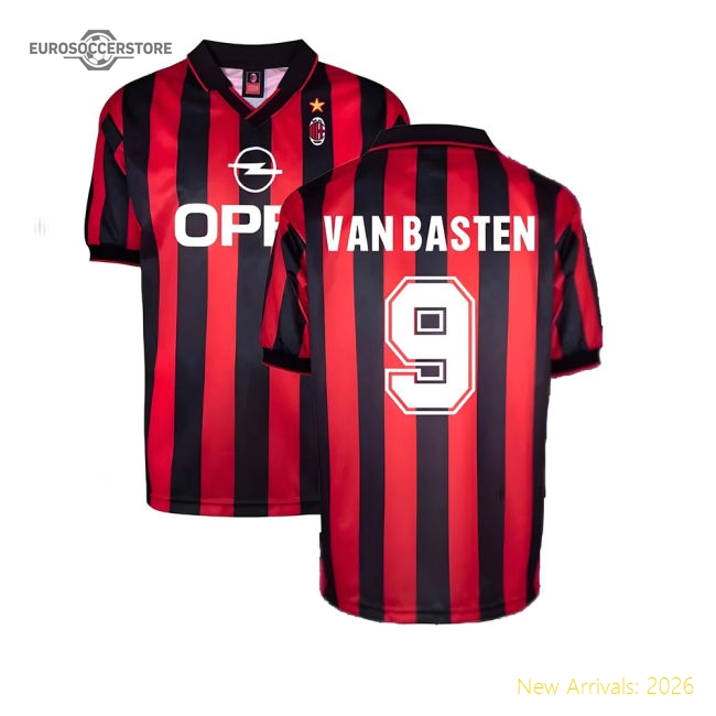AC Milan 1996 Home Retro Shirt (VAN BASTEN 9)-Football Jersey Hub
