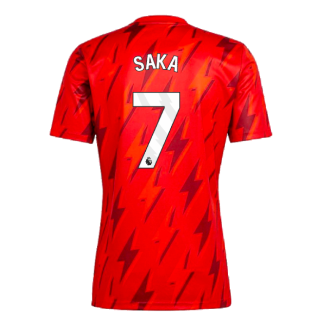 2023-2024 Arsenal Pre-Match Shirt (Red) (Saka 7)-Football Jersey Hub