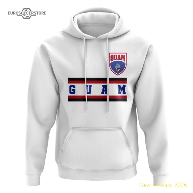 Guam Core Football Country Hoody (White)-Football Jersey Hub